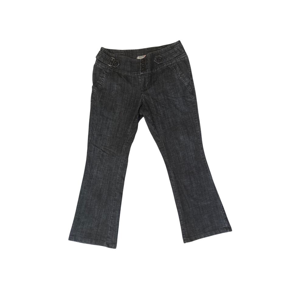 Boom Boom Jeans Dark Wash Sailor Button Y2K Bootcut High Rise Denim Jeans